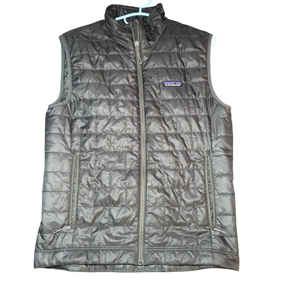 Patagonia Nano Puff Vest Recycled Polyester Mens XS Forge Grey PrimaLoft Puffer